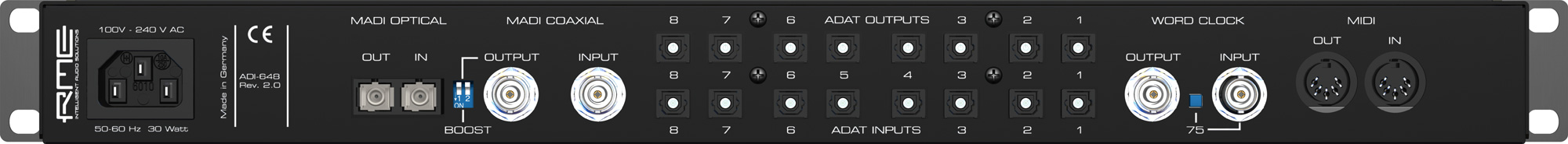 RME ADI-648 Rear Panel